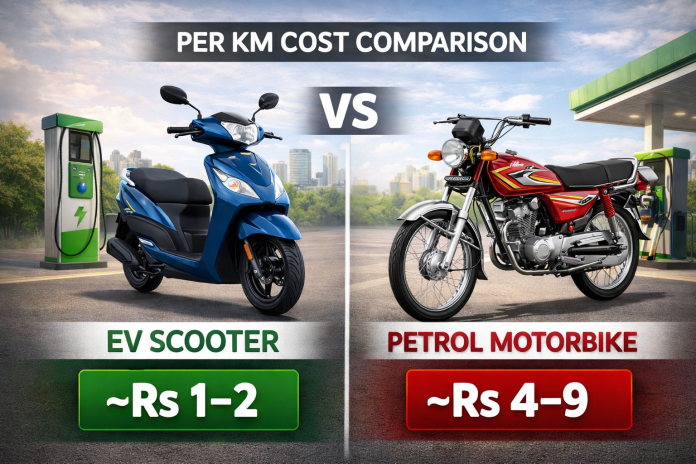 الیکٹرک اسکوٹر کی لاگت صرف 1 سے 2 روپے فی کلومیٹر، پیٹرول بائیکس 4 سے 10روپے تک مہنگی ہے