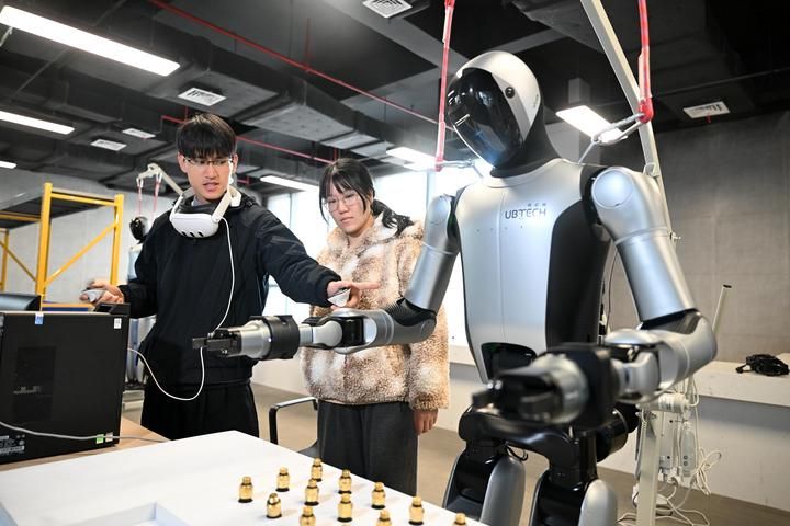 China a factory robot working